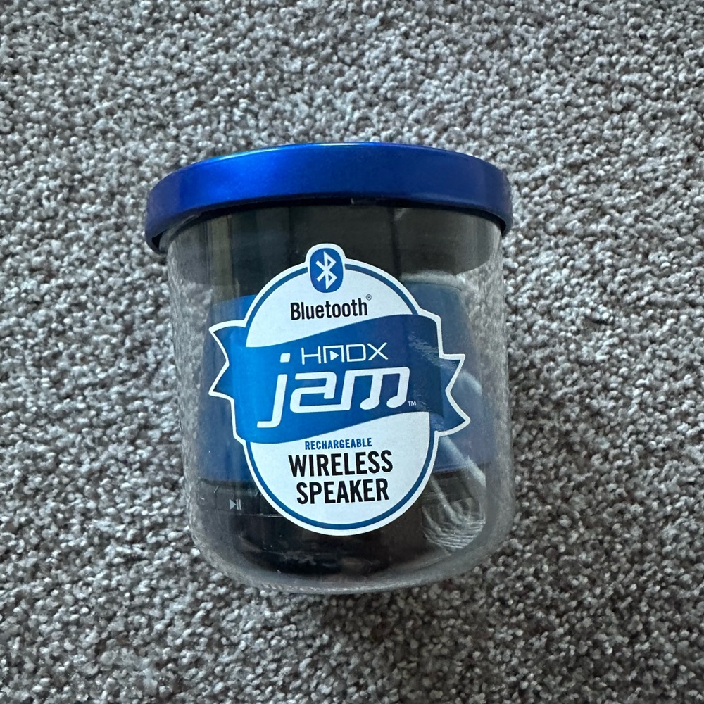 HMDX Jam Wireless Bluetooth Speaker with Blue Lid